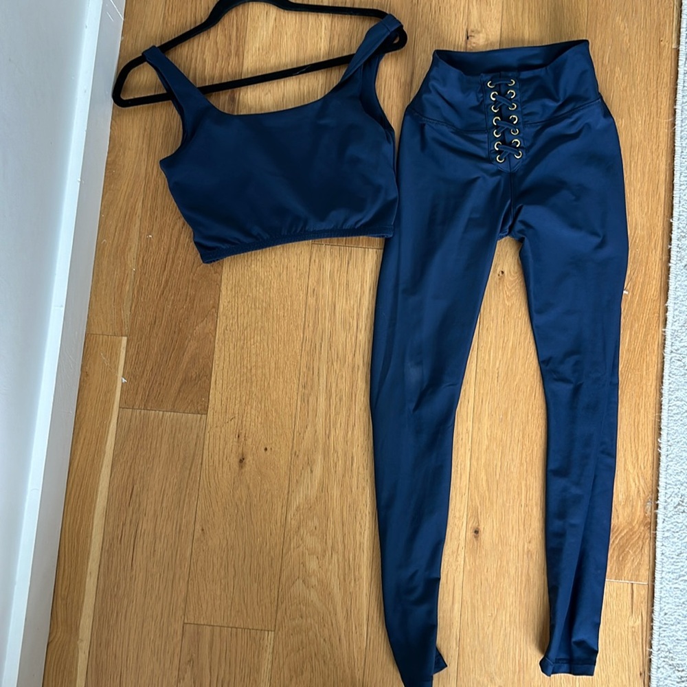 Navy Blue Activewear Set by WeWoreWhat - Size S/P